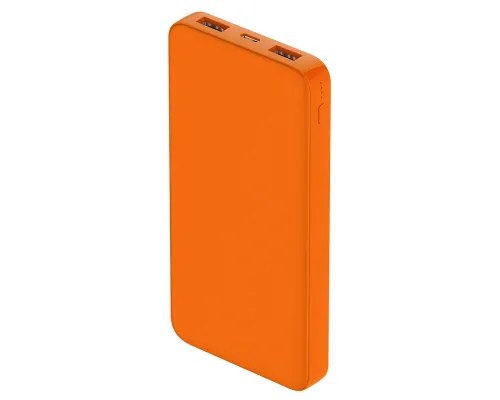 Внешний аккумулятор Polus, 10000 Mah, софт-тач покрытие, оранжевый Внешний аккумулятор Polus, 10000 Mah, софт-тач покрытие, оранжевый