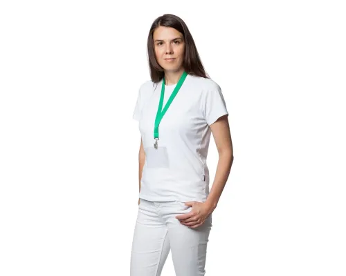 Лента для бейджа Neckband, зеленая Лента для бейджа Neckband, зеленая