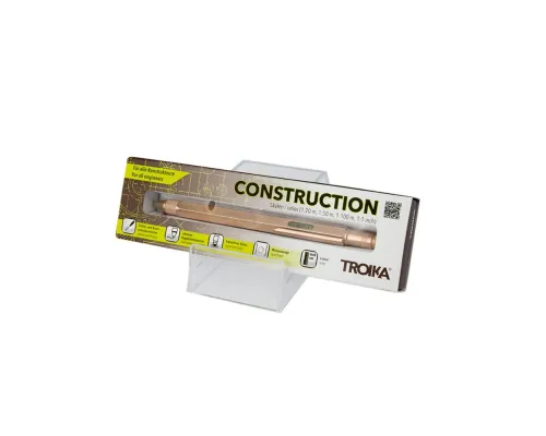 Ручка шариковая Construction, мультиинструмент, золотистая Ручка шариковая Construction, мультиинструмент, золотистая