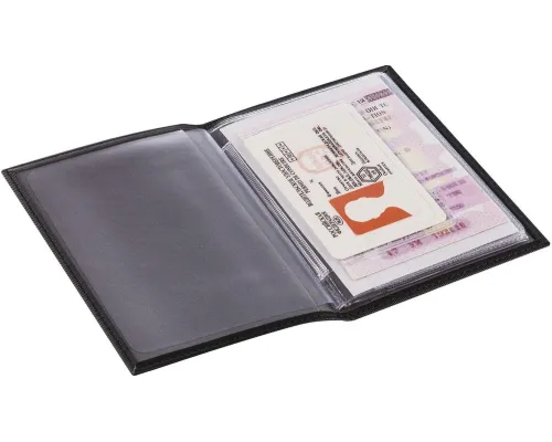 Обложка для автодокументов Twill, черная
