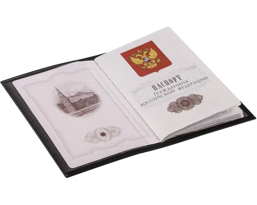 Обложка для паспорта Twill, черная Обложка для паспорта Twill, черная