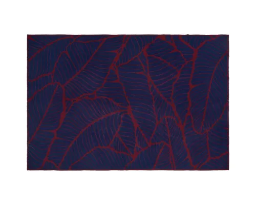 Плед In Leaf, синий с бордовым Плед In Leaf, синий с бордовым