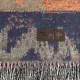 Плед Navajo, сине-бордовый