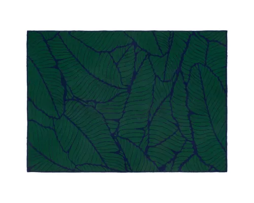 Плед In Leaf, синий с зеленым
