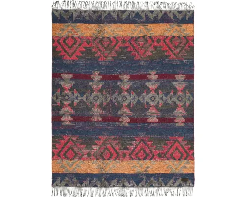 Плед Navajo, сине-бордовый