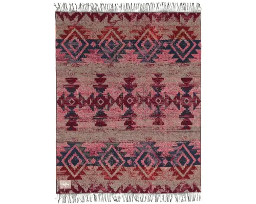 Плед Navajo, сине-бордовый