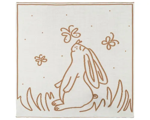 Детский плед Tender. Rabbit, песочный с белым Детский плед Tender. Rabbit, песочный с белым