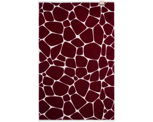 Полотенце Giraffe, большое, бежевое с бордовым
