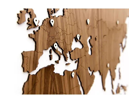 Деревянная карта мира World Map Wall Decoration Exclusive, орех Деревянная карта мира World Map Wall Decoration Exclusive, орех