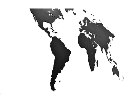 Деревянная карта мира World Map Wall Decoration Large, черная Деревянная карта мира World Map Wall Decoration Large, черная