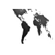 Деревянная карта мира World Map Wall Decoration Large, черная