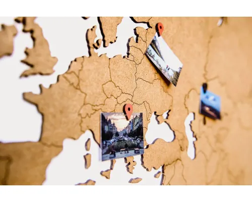 Деревянная карта мира World Map Wall Decoration Large, коричневая Деревянная карта мира World Map Wall Decoration Large, коричневая