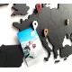 Деревянная карта мира World Map Wall Decoration Large, черная