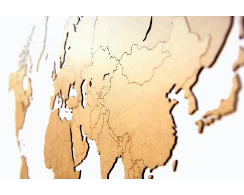 Деревянная карта мира World Map Wall Decoration Large, коричневая Деревянная карта мира World Map Wall Decoration Large, коричневая