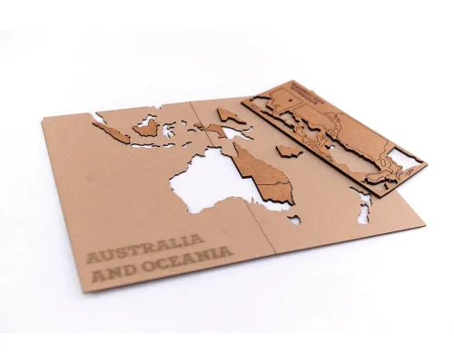 Деревянная карта мира World Map True Puzzle Large, коричневая Деревянная карта мира World Map True Puzzle Large, коричневая