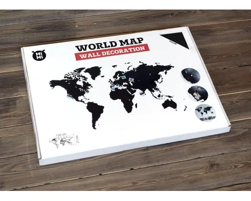 Деревянная карта мира World Map Wall Decoration Large, черная Деревянная карта мира World Map Wall Decoration Large, черная
