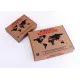 Деревянная карта мира World Map True Puzzle Large, коричневая