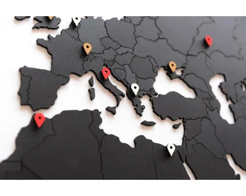 Деревянная карта мира World Map True Puzzle Large, черная Деревянная карта мира World Map True Puzzle Large, черная