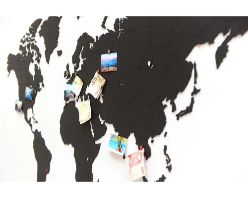 Деревянная карта мира World Map True Puzzle Large, черная Деревянная карта мира World Map True Puzzle Large, черная