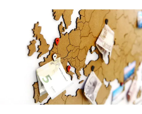 Деревянная карта мира World Map True Puzzle Large, коричневая Деревянная карта мира World Map True Puzzle Large, коричневая