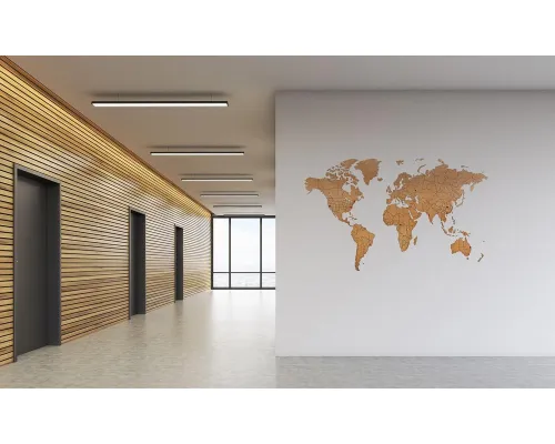 Деревянная карта мира World Map True Puzzle Large, коричневая Деревянная карта мира World Map True Puzzle Large, коричневая