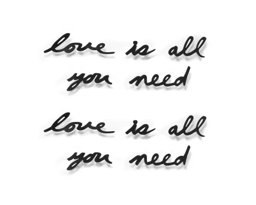 Декоративная надпись Love Is All You Need