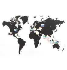 Деревянная карта мира World Map True Puzzle Large, черная