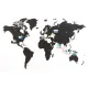 Деревянная карта мира World Map True Puzzle Large, черная