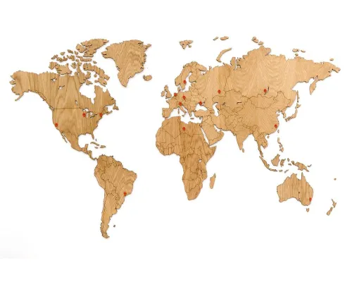 Деревянная карта мира World Map Wall Decoration Exclusive, дуб Деревянная карта мира World Map Wall Decoration Exclusive, дуб