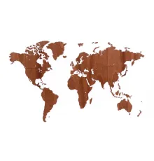 Деревянная карта мира World Map Wall Decoration Exclusive, красное дерево