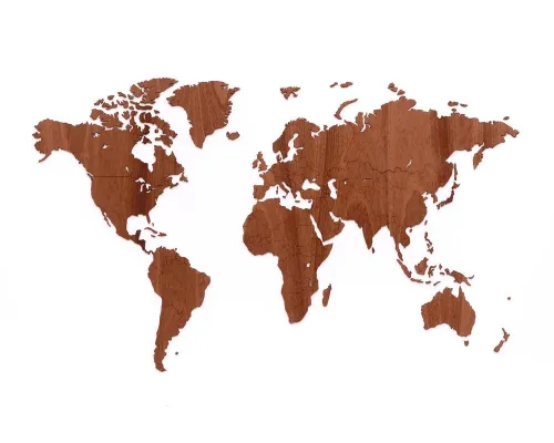 Деревянная карта мира World Map Wall Decoration Exclusive, красное дерево Деревянная карта мира World Map Wall Decoration Exclusive, красное дерево