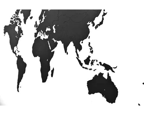 Деревянная карта мира World Map Wall Decoration Large, черная Деревянная карта мира World Map Wall Decoration Large, черная