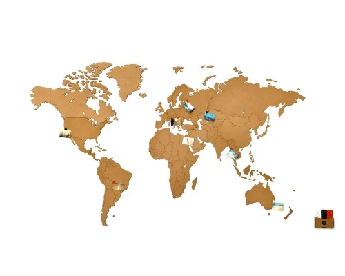 Деревянная карта мира World Map Wall Decoration Large, коричневая Деревянная карта мира World Map Wall Decoration Large, коричневая