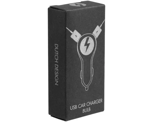Автомобильное зарядное устройство с подсветкой Logocharger Slim, черное Автомобильное зарядное устройство с подсветкой Logocharger Slim, черное