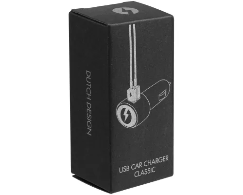 Автомобильное зарядное устройство с подсветкой Logocharger, синее