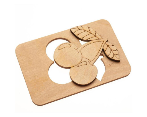 Карточки-раскраски Wood Games, фрукты Карточки-раскраски Wood Games, фрукты