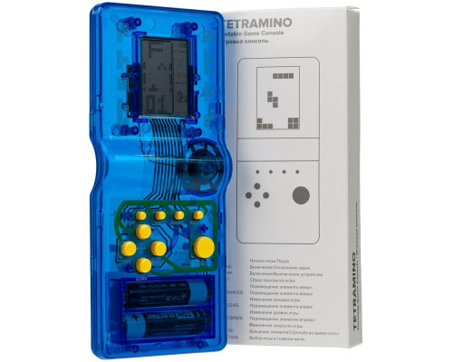 Игровая консоль Tetramino Transparent, синяя Игровая консоль Tetramino Transparent, синяя