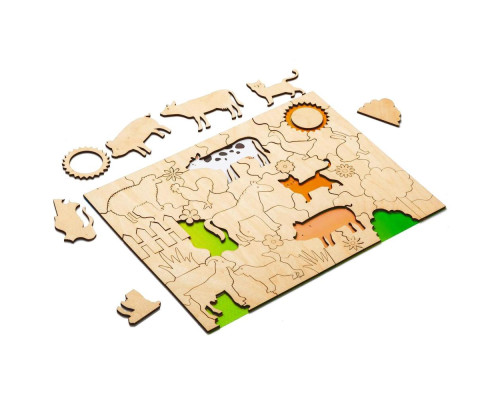 Развивающий эко-пазл Wood Games, ферма Развивающий эко-пазл Wood Games, ферма