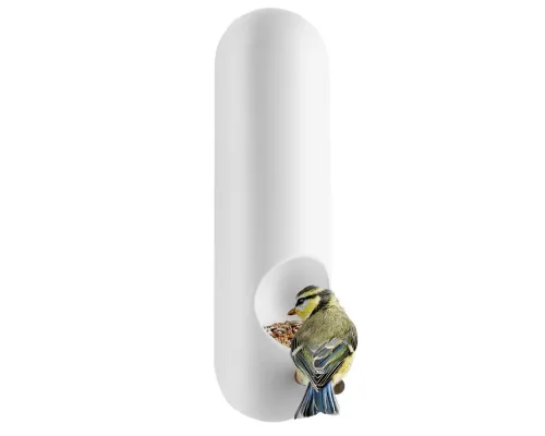 Кормушка для птиц Bird Feeder Tube, настенная, белая