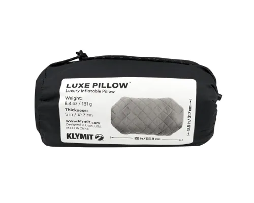 Надувная подушка Pillow Luxe, серая Надувная подушка Pillow Luxe, серая