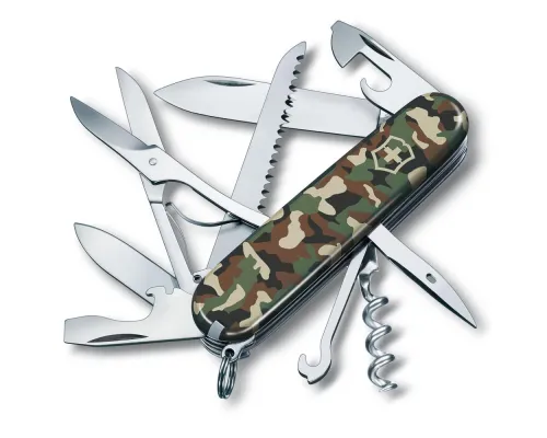 Нож перочинный Huntsman 91, зеленый камуфляж Нож перочинный Huntsman 91, зеленый камуфляж
