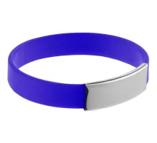 Силиконовый браслет Brisky с металлической шильдой, синий