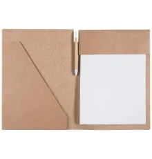 Папка Fact-Folder формата А4 c блокнотом, крафт