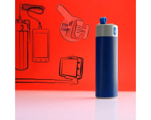 Bluetooth колонка TURBO TUBE с зарядным устройством (2000mAh) и моноподом