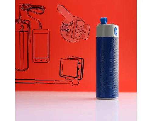 Bluetooth колонка TURBO TUBE с зарядным устройством (2000mAh) и моноподом