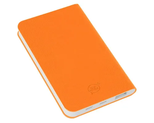 Универсальный аккумулятор "Softi" (4000mAh),оранжевый, 7,5х12,1х1,1см, искусственная кожа,пл