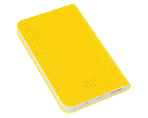 Универсальный аккумулятор "Softi" (4000mAh),желтый, 7,5х12,1х1,1см, искусственная кожа,пласт
