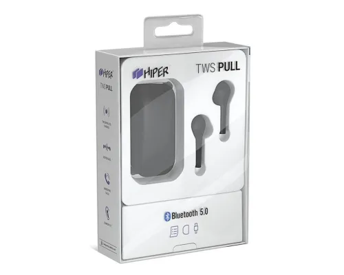 Наушники беспроводные Hiper TWS PULL, черные Наушники беспроводные Hiper TWS PULL, черные