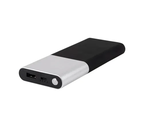 Универсальное зарядное устройство "Black gun"(10000mAh),черный с серебристым,6,2х14,5х1,7см, пластик