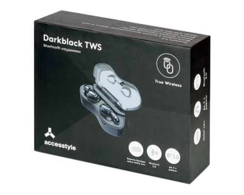 Беспроводные наушники Accesstyle Darkblack TWS с УФ лампой